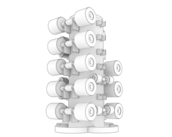Weight tree with dumbbells isolated on background. 3d rendering - illustration png