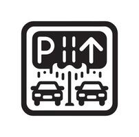 Parking icon. Car Parking Icon. Parking and traffic signs isolated on white background. Map parking pointer. illustration. vector