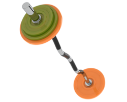 Barbell isolated on background. 3d rendering - illustration png