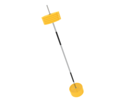 Barbell isolated on background. 3d rendering - illustration png