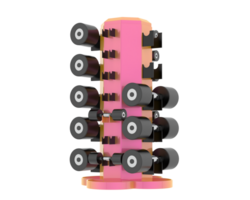 Weight tree with dumbbells isolated on background. 3d rendering - illustration png