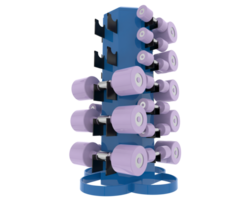 Weight tree with dumbbells isolated on background. 3d rendering - illustration png
