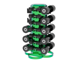 Weight tree with dumbbells isolated on background. 3d rendering - illustration png