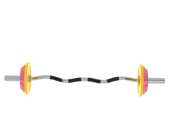 Barbell isolated on background. 3d rendering - illustration png