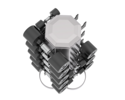 Weight tree with dumbbells isolated on background. 3d rendering - illustration png
