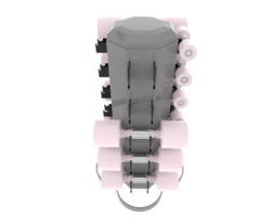 Weight tree with dumbbells isolated on background. 3d rendering - illustration png