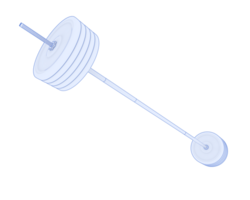 Barbell isolated on background. 3d rendering - illustration png