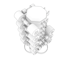 Weight tree with dumbbells isolated on background. 3d rendering - illustration png
