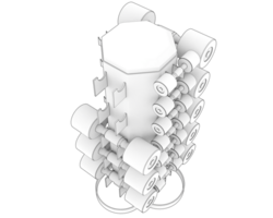 Weight tree with dumbbells isolated on background. 3d rendering - illustration png
