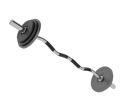 Barbell isolated on background. 3d rendering - illustration png