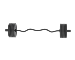 Barbell isolated on background. 3d rendering - illustration png