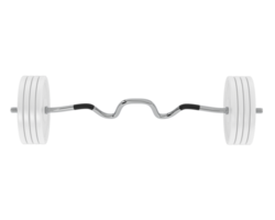 Barbell isolated on background. 3d rendering - illustration png