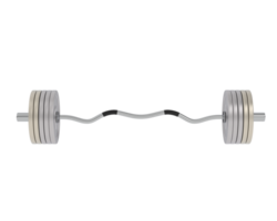 Barbell isolated on background. 3d rendering - illustration png