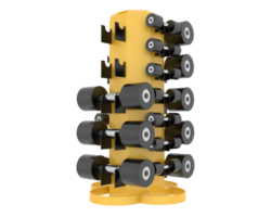Weight tree with dumbbells isolated on background. 3d rendering - illustration png