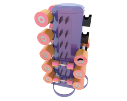 Weight tree with dumbbells isolated on background. 3d rendering - illustration png