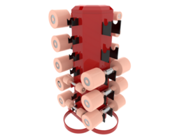 Weight tree with dumbbells isolated on background. 3d rendering - illustration png