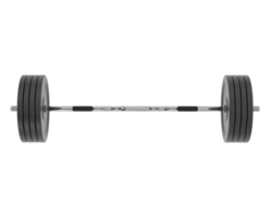 Barbell isolated on background. 3d rendering - illustration png