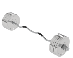 Barbell isolated on background. 3d rendering - illustration png