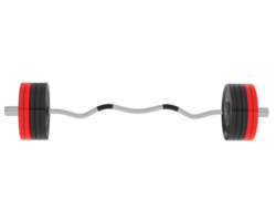 Barbell isolated on background. 3d rendering - illustration png