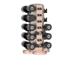 Weight tree with dumbbells isolated on background. 3d rendering - illustration png