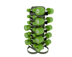 Weight tree with dumbbells isolated on background. 3d rendering - illustration png