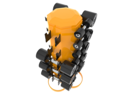 Weight tree with dumbbells isolated on background. 3d rendering - illustration png