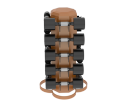 Weight tree with dumbbells isolated on background. 3d rendering - illustration png