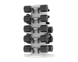 Weight tree with dumbbells isolated on background. 3d rendering - illustration png
