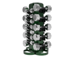Weight tree with dumbbells isolated on background. 3d rendering - illustration png