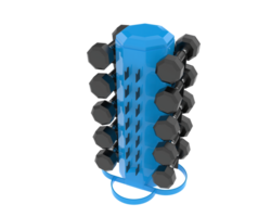 Weight tree with dumbbells isolated on background. 3d rendering - illustration png