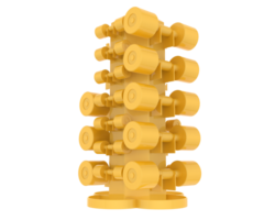 Weight tree with dumbbells isolated on background. 3d rendering - illustration png