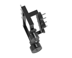 Weights on rack isolated on background. 3d rendering - illustration png