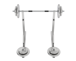 Barbell with weight rack isolated on background. 3d rendering - illustration png