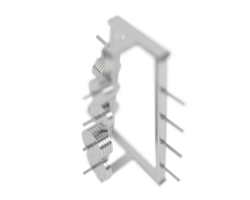 Weights on rack isolated on background. 3d rendering - illustration png
