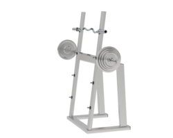 Barbell on rack isolated on background. 3d rendering - illustration png
