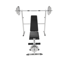 Weight bench isolated on background. 3d rendering - illustration png