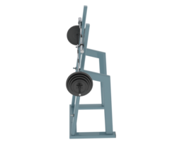 Barbell on rack isolated on background. 3d rendering - illustration png