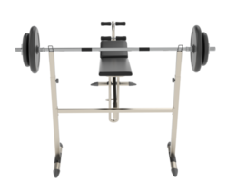 Weight bench isolated on background. 3d rendering - illustration png