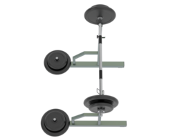 Barbell with weight rack isolated on background. 3d rendering - illustration png