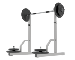 Barbell with weight rack isolated on background. 3d rendering - illustration png