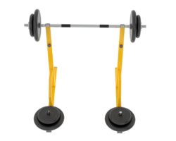 Barbell with weight rack isolated on background. 3d rendering - illustration png