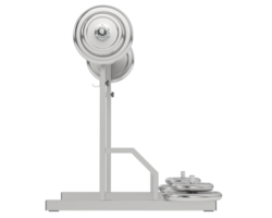 Barbell with weight rack isolated on background. 3d rendering - illustration png