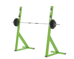Barbell with weight rack isolated on background. 3d rendering - illustration png