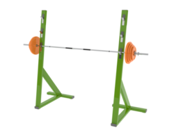 Barbell with weight rack isolated on background. 3d rendering - illustration png