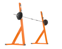 Barbell with weight rack isolated on background. 3d rendering - illustration png