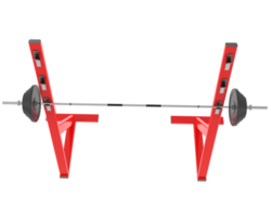 Barbell with weight rack isolated on background. 3d rendering - illustration png