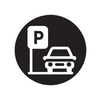 Parking icon. Car Parking Icon. Parking and traffic signs isolated on white background. Map parking pointer. illustration. vector