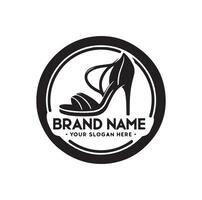 minimal shoe logo illustration vector