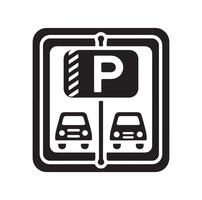 Parking icon. Car Parking Icon. Parking and traffic signs isolated on white background. Map parking pointer. illustration. vector