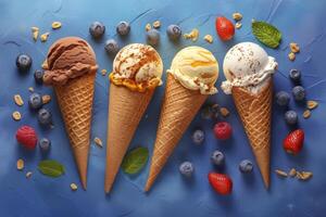 Appetizing ice cream textures for creative projects photo